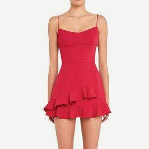 Amanda Uprichard Persian Red Magnolia Romper
